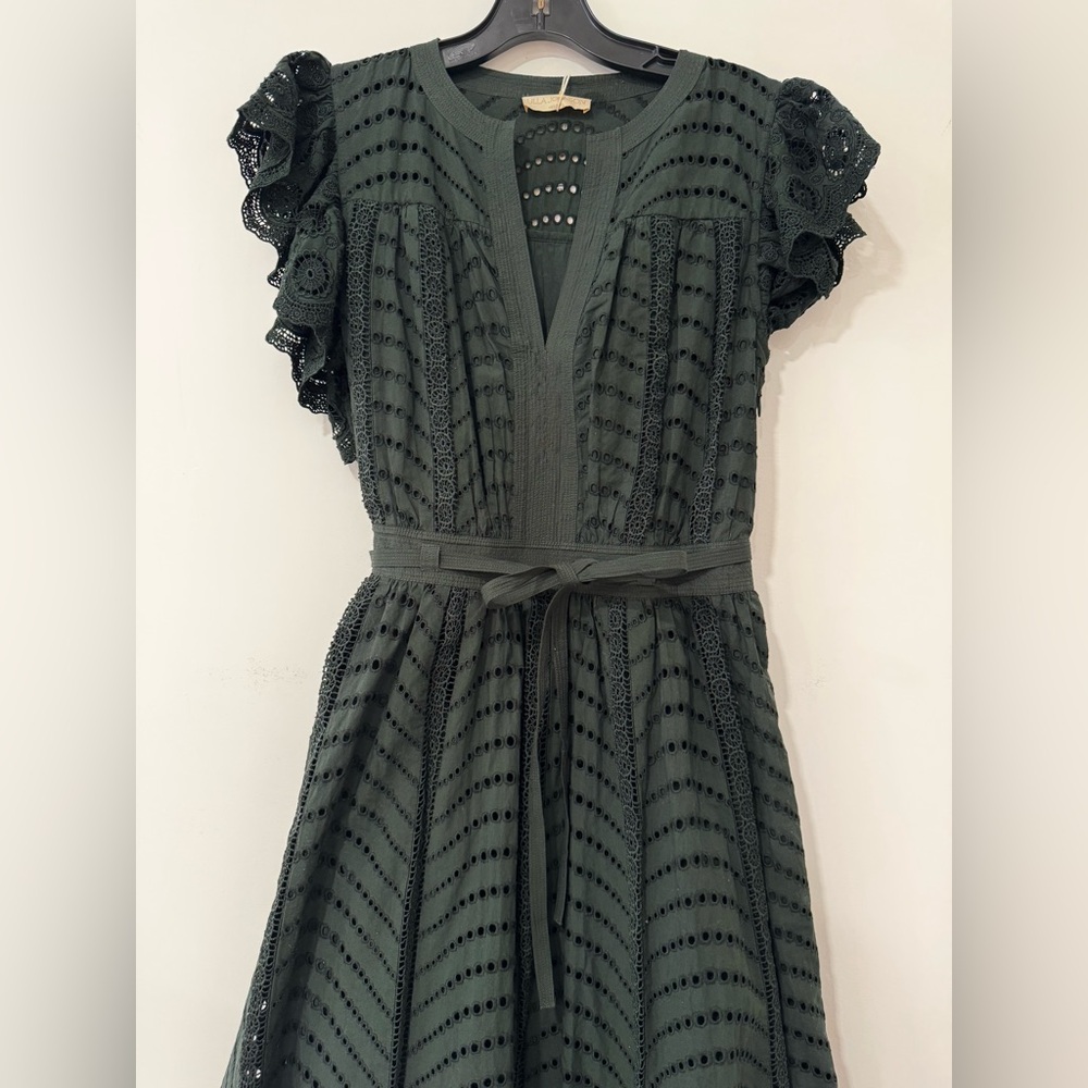 ULLA JOHNSON Olga broderie anglaise cotton midi dress - Picture 5 of 12